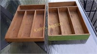 vintage wooden boxes lot of 2