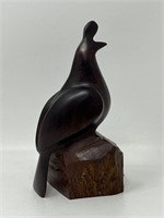 Vintage Carved Wood Partridge Bird Statue