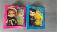 2pc NIP Vtg Frankie & Freddy Freckles Dolls