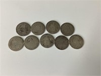 Silver Seated Dimes,Well Worn