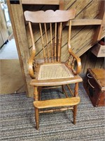 Vintage Caned Seat High Chair