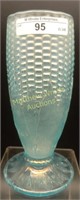 Northwood ice blue Corn vase w/ stalk
