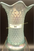 Northwood 6" ice blue Diamond Points vase w/ 6