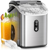AGLUCKY Nugget Ice Maker  35lbs/Day  Silver 1