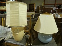 TWO CERAMIC TABLE LAMPS