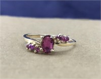 14K Gold Ruby & Pink Sapphire Vintage Ring
