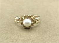 Victorian 10K Gold Pearl Ring