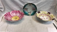 3 wonderful hand painted bowls