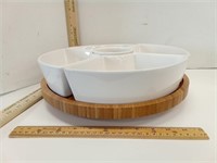 Ceramic & Teak Wood Lethargic Linda
