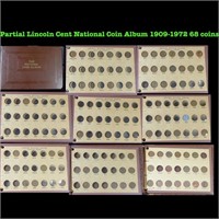 Partial Lincoln Cent National Coin Album 1909-1972