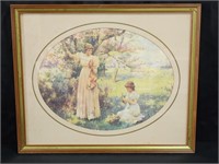 "SPRING PICKING FLOWERS" PRINT BY ALFRED ...