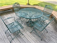 Wrought iron patio table and 4 chairs!