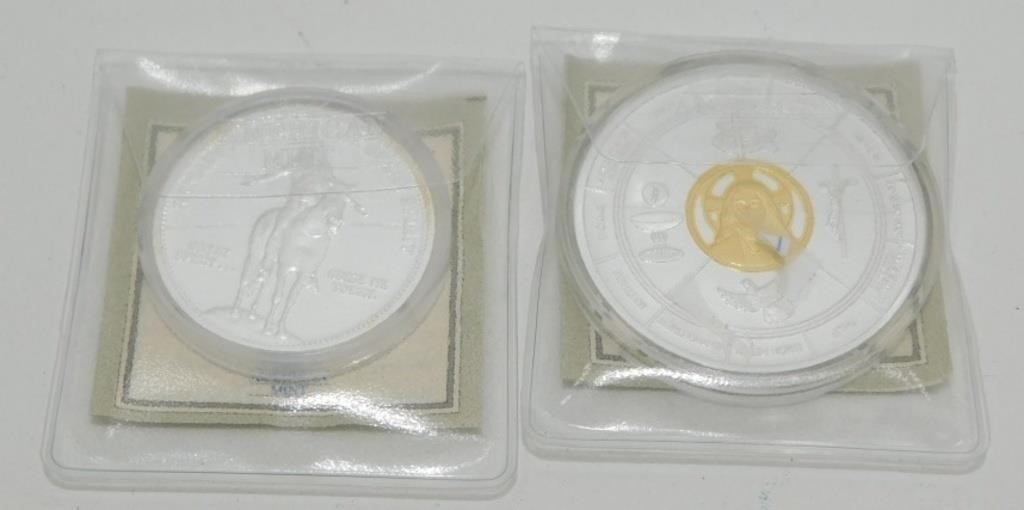 2 Collectible Coins with Certificates - Native