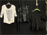 SHIRTS, SOHO XS, FAUX LEATHER S SKIRT