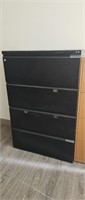 Four-door black filing cabinet