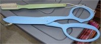 Large Toothbrush  and Scissors