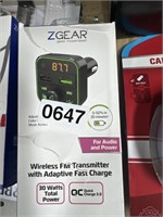 ZGEAR FM TRANSMITTER & CAR CHARGER