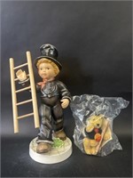 Goebel Figurine & Steiff Miniature Teddy Bear