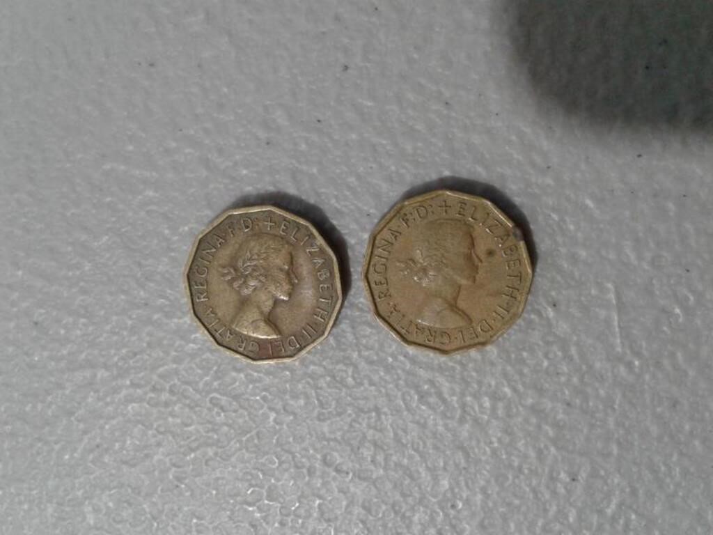 1959 & 1966 Three-pence Coins