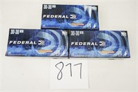 60RNDS/3BOXES OF FEDERAL POWERSHOK 30-30 170GR JSP