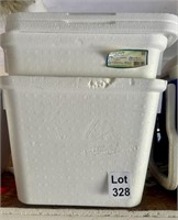 Two Styrofoam Coolers