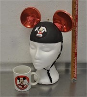 Disney On Ice hat & Mickey coffee mug