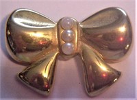 Marvella Scarf Clip Bow w/ Beads