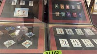 Framed Soldier And Ship Stamps