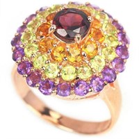 NATURAL RHODOLITE GARNET CITRINE PERIDOT AMETHYST