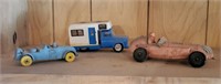 Toy camper and Auburn race cars (3)
