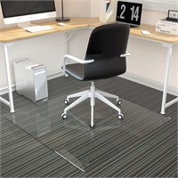 [Tempered Glass] 36" x 36" Glass Chair Mat, Heavy