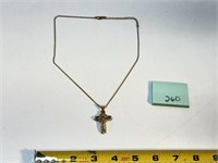 Vtg JBK Jacqueline Kennedy Camrose Cross Necklace