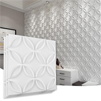 Art3d PVC 3D Wall Panel Interlocked Circles in Mat