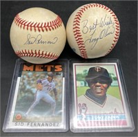 (D) Tony Oliva and Sid Fernandez signed baseballs