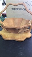 Handcrafted wood basket