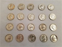 20-BU 1964 Silver Washington Silver Quarters