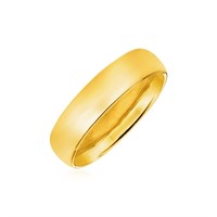 14k Gold Comfort Fit Wedding Band 6mm