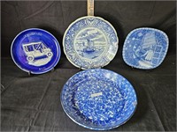 Bosh Plate, Rorstand Plate, Blue Graniteware