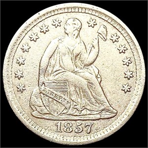 1857 Seated Liberty Half Dime CLOSELY