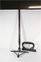 Antique Cast Iron Carpet Stretcher/Door Hanger