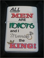 Sealed Men are idiots Married to the King Zippo