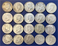 (20) 1967 Kennedy Half Dollars (40%Silver)