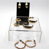 Hoop Earrings Gold Tone