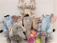 (6) Plush Toy Elephants, Dr. Seuss Horton, Little