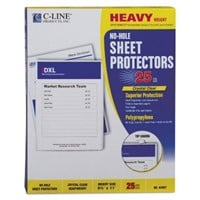 No-Hole Polypropylene Sheet Protectors