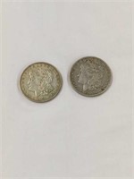1900 O And 1921 Morgan Silver Dollars