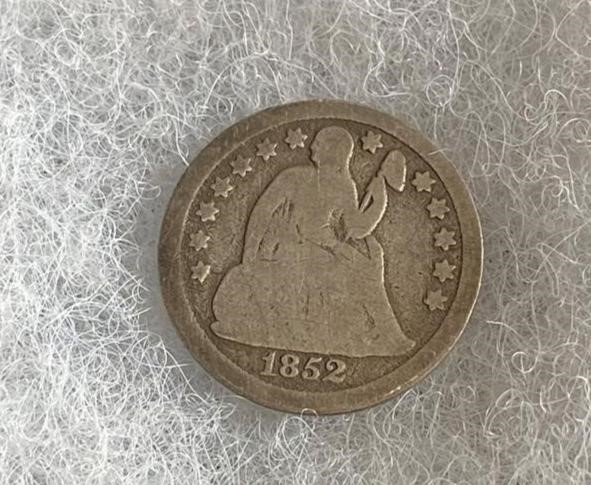 1852 Seated Liberty Dime