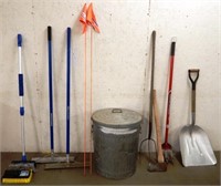 Lawn & Garden Tools, Steel Garbage Can & More