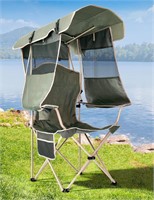 Folding Camping Chair with Canopy  Green