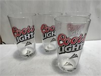 4 Coors light beer glasses